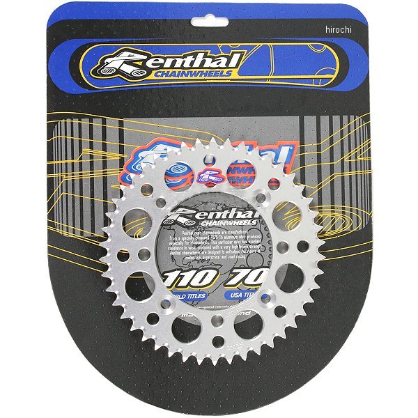 【USA在庫あり】 レンサル RENTHAL リア スプロケット 48T/428 89年以降 YZ、RM アルミ シルバー ren121U-428-48GPSI JP店|株式会社ヒロチー商事 店