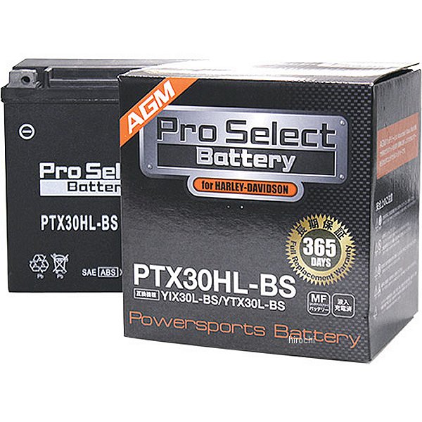 プロセレクト PROSELECT ハーレー用 バッテリー PTX30HL-BS YIX30L-BS/YTX30L-BS互換 PSB053 JP店
