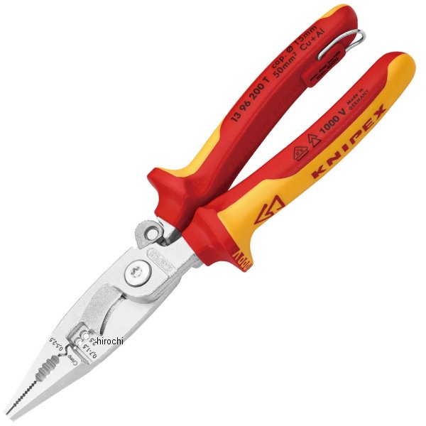 【メーカー在庫あり】 クニペックス KNIPEX 絶縁エレクトロプライヤー 落下防止(BK) 1396-200TBK JP店｜株式会社ヒロチー商事 店 13,443円