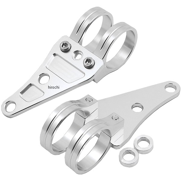 【メーカー在庫あり】 ポッシュ POSH マシンドヘッドライトステー 2クランプタイプ φ41mm シルバー 030148-03 JP店｜株式会社ヒロチー商事 店