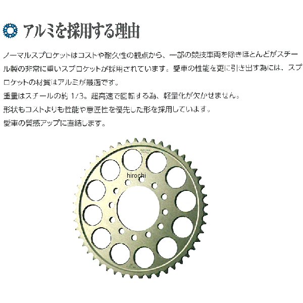 サンスター(SUNSTAR) リアスプロケット 品番RH-120-42(520サイズ/42T