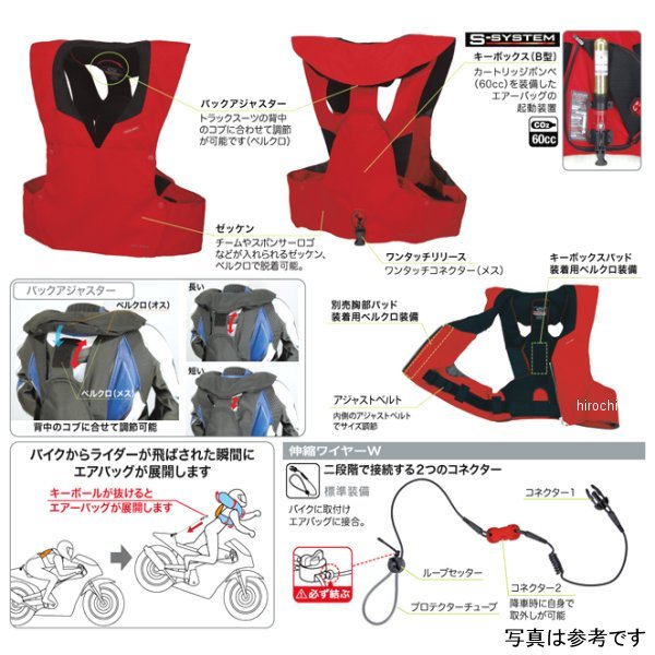 最大79％オフ！ JP店 白 エアバッグベスト RS-1 hit-air 4560216416669 XLサイズ ヒットエアー レース専用 バイク用品