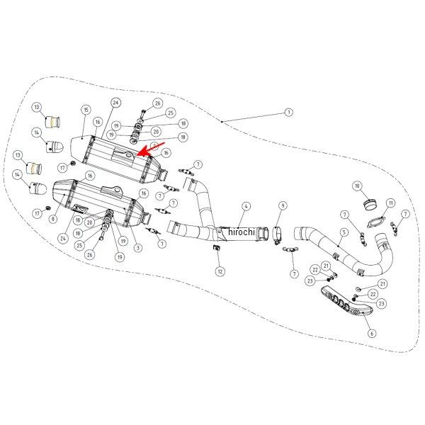 アクラポビッチ AKRAPOVIC リペアサイレンサー Q-TYPE 左側 M-Q04403TL JP店｜株式会社ヒロチー商事 店