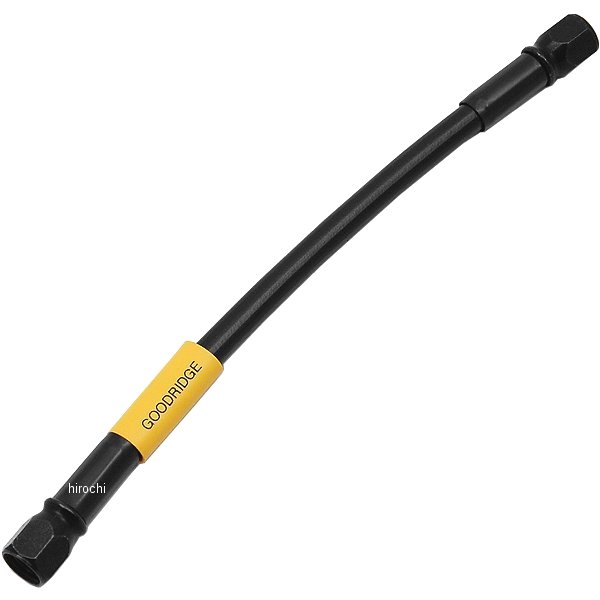 グッドリッジ ビルドアライン ユニバーサル ブレーキホース ロードモデル用 全長185mm ステンレス/黒 C30145 JP店