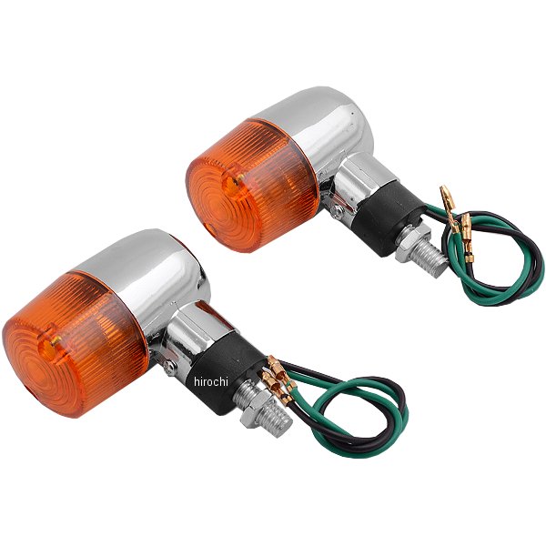 【メーカー在庫あり】 マッドマックス MAD MAX 汎用 ミニウィンカー丸型 メッキ/オレンジ 2個入り MM11-0017A JP店画像