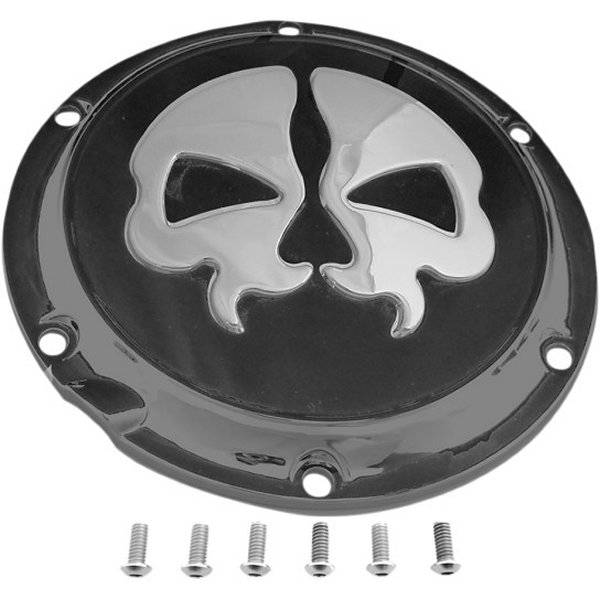 【USA在庫あり】 DRAG ダービーカバー 04以降 XL スピリットスカル 黒 1107-0551 JP店