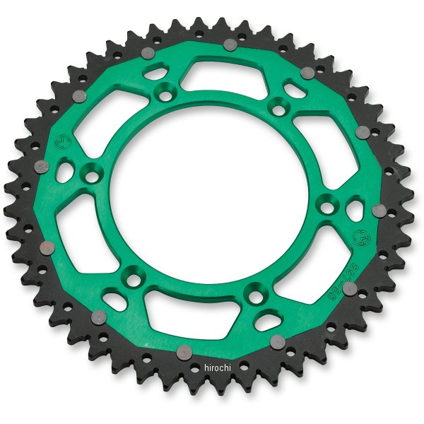 【USA在庫あり】 ムースレーシング MOOSE RACING リア スプロケット デュアル 51T 82年-17年 KX250F、KX250 緑 1210-1497 JP店