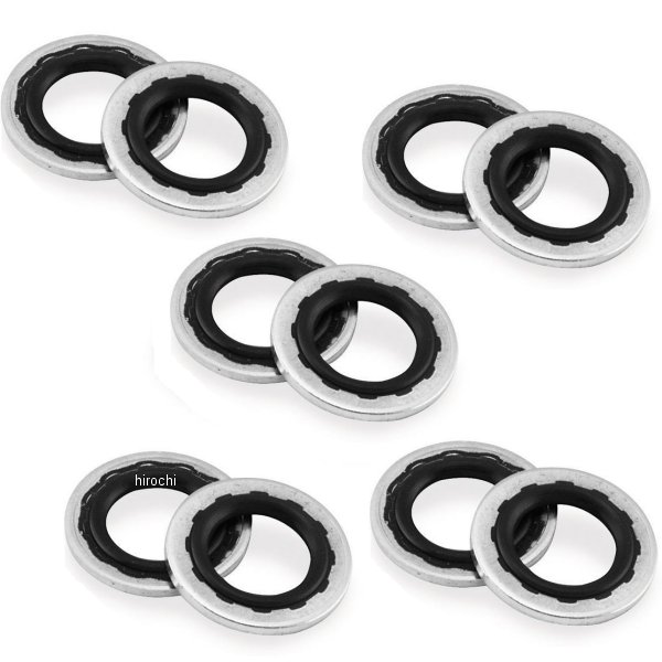 【USA在庫あり】 バイカーズチョイス Biker's Choice バンジョー ボルト シール ワッシャー 12mm (10個入り) bkc490321 JP店