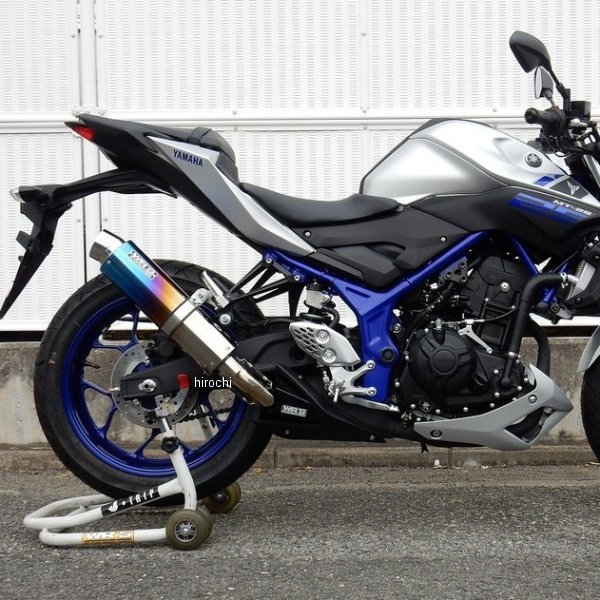ダブルアールズ WR'S スリップオンマフラー JMCA ラウンド MT-03、MT-25 チタン焼色 BK2260JM JP店