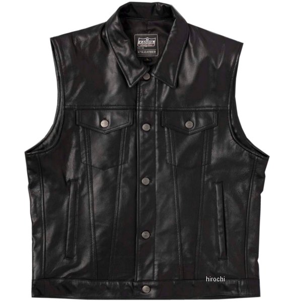 カドヤ KADOYA 春夏モデル レザーベスト DT 黒 Mサイズ 0520-0 JP店