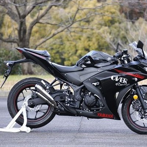 オーヴァー OVER スリップオンマフラー ツインメガホン YZF-R25、MT-25 チタン 17-35-02 JP店