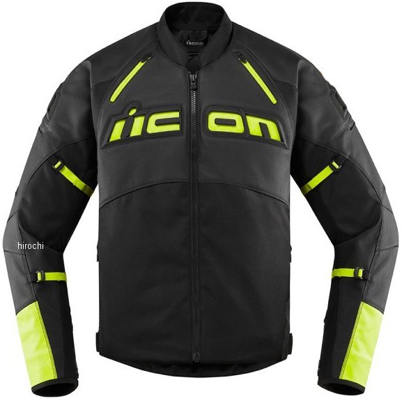 アイコン Icon 春期炎節ドラフト 上衣 Contra2 Leather Hiviz Sm大きさ 2810 3654 Jp売店 Vintageworksbikes Com