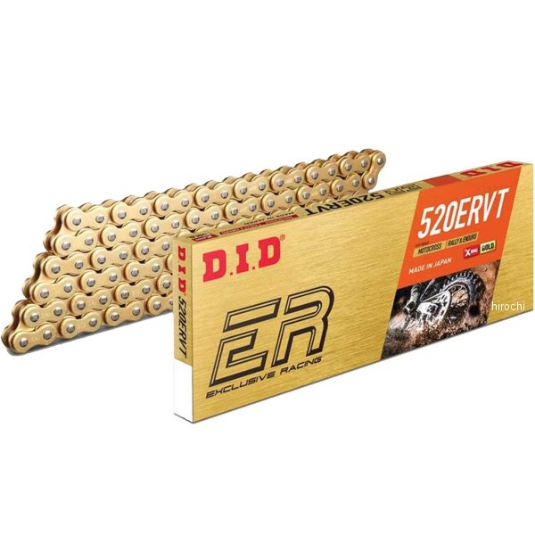 DID 大同工業 チェーン 520ERVTシリーズ ゴールド 136L クリップ 4525516358330 JP店｜株式会社ヒロチー商事 店