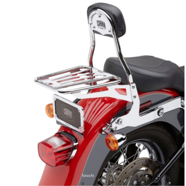 【USA在庫あり】 コブラ COBRA バックレスト デタッチ ラウンド FXST/FLST クローム 1501-0557 JP店