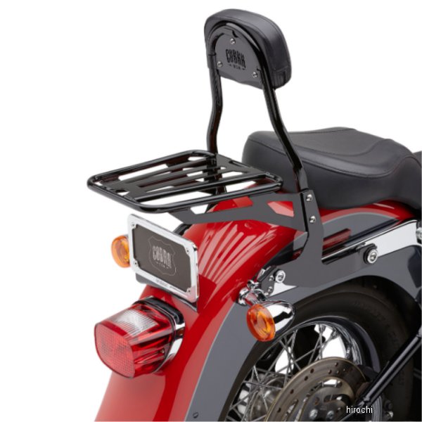 【USA在庫あり】 コブラ COBRA バックレスト デタッチ ラウンド FXST/FLST 黒 1501-0558 JP店