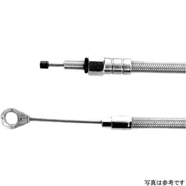 サンダーバイク クラッチ ケーブル 205cm ハーレー BigTwin 6速 ステンレスメッシュ クリアコート THU-52-70-450 JP店