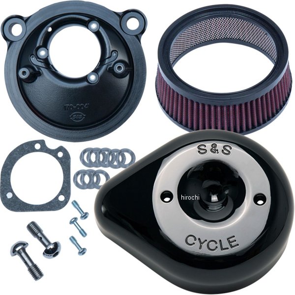 SS ステルスエアクリーナーキット ティアドロップ ブラック 91年以降 XL 170-0527B JP店