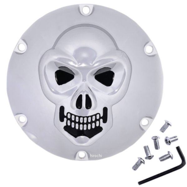 【USA在庫あり】 DRAG ダービーカバー 04年以降 XL スカル クローム 1107-0631 JP店
