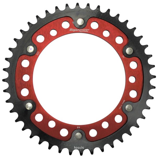 【メーカー在庫あり】 スーパースプロックス SUPERSPROX リアスプロケット ステルス 502-44T 赤 RST-502:44-RED JP店