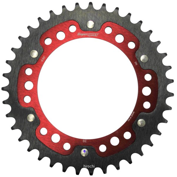 【メーカー在庫あり】 スーパースプロックス SUPERSPROX リアスプロケット ステルス 498-39T 赤 RST-498:39-RED JP店|株式会社ヒロチー商事 店