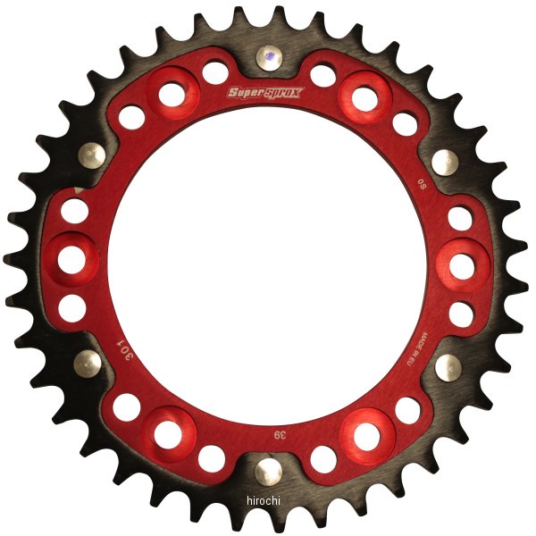 スーパースプロックス SUPERSPROX リアスプロケット ステルス 301-39T 赤 RST-301:39-RED JP店|株式会社ヒロチー商事 店