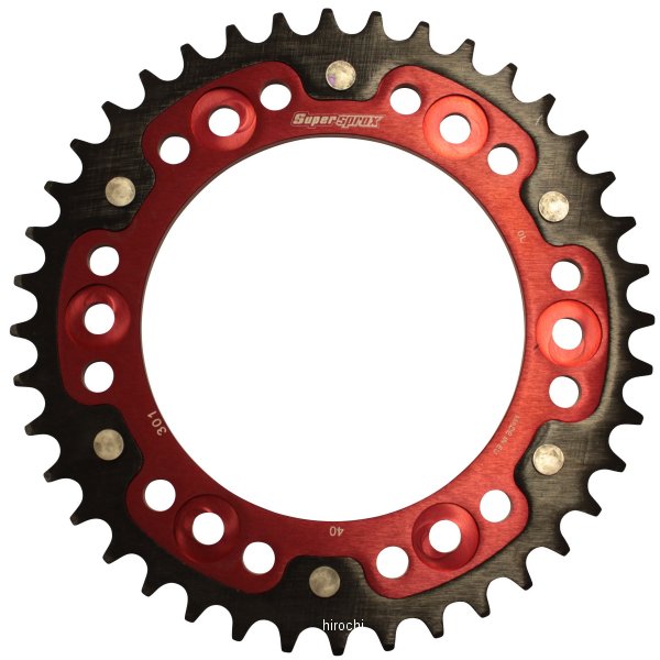 スーパースプロックス SUPERSPROX リアスプロケット ステルス 301-40T 赤 RST-301:40-RED JP店|株式会社ヒロチー商事 店
