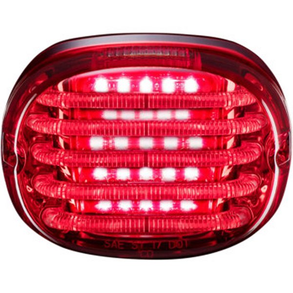 【USA在庫あり】 カスタム ダイナミクス LEDテールライト スクエアバック 照明窓有り 赤 2010-1366 JP店