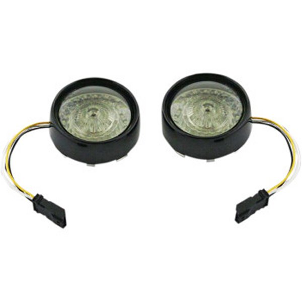 【USA在庫あり】 カスタム ダイナミクス LEDウインカー フラット JAEソケット スモーク/黒 2020-1592 JP店