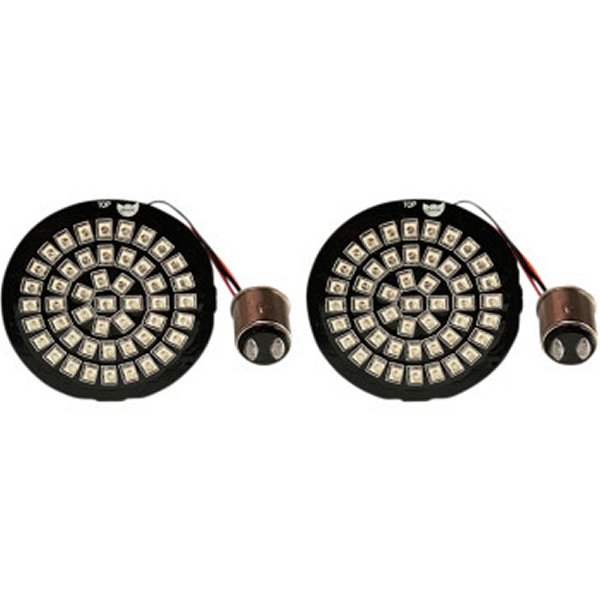 【USA在庫あり】 カスタム ダイナミクス LEDウインカーインサートリア ダブル球 赤 2020-1909 JP店