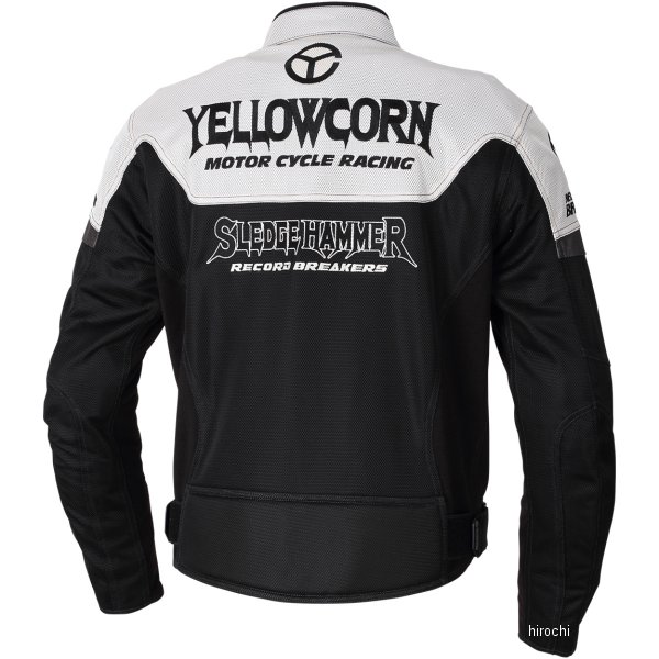 イエローコーンYeLLOWCORN2021年春夏モデルメッシュライダースジャケット黒/アイボリー3LサイズBB-1107JP店