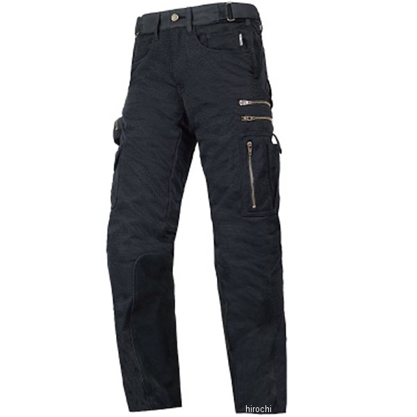 【メーカー在庫あり】 ラフ&ロード 春夏モデル バイカーZIPメッシュパンツルーズフィット 黒 SWサイズ RR7516LFBK1 JP店