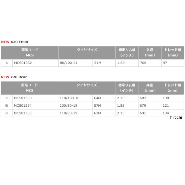 13周年記念イベントが ブリヂストン BRIDGESTONE バトルクロス X20 110 100-18 64M W リア MCS01333 JP店  pacific.com.co