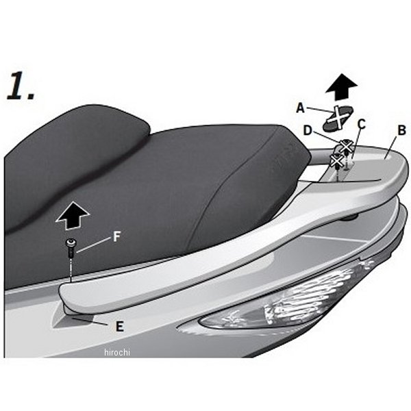 シャッド SHAD トップマスターフィッティングキット 05年-15年 キムコ K0XC55ST JP店|株式会社ヒロチー商事 店