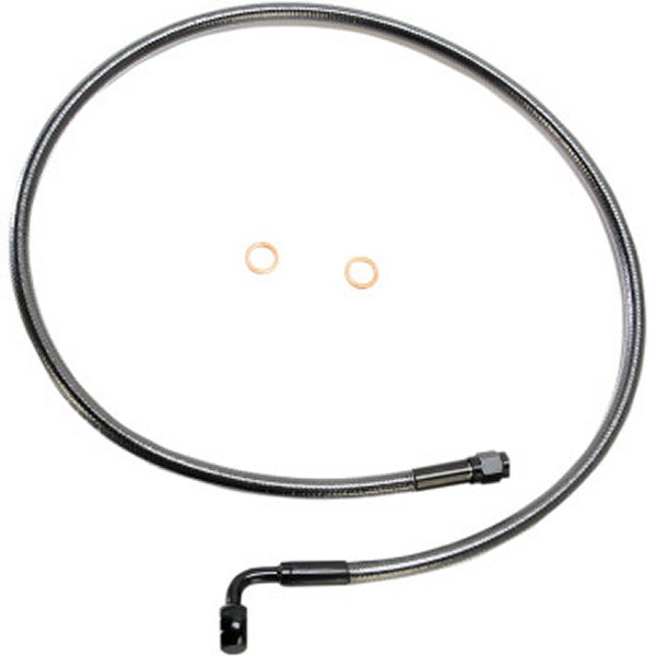 【USA在庫あり】 マグナム MAGNUM フロント ブレーキライン 10mm/90°アッパー 34インチ(864mm) 黒 1741-4095 JP店