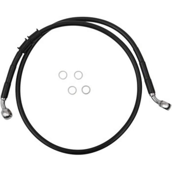 【USA在庫あり】 DRAG フロント ブレーキライン 黒ステンレス 14年以降 XL883L ABS無 +2インチ 1741-5359 JP店