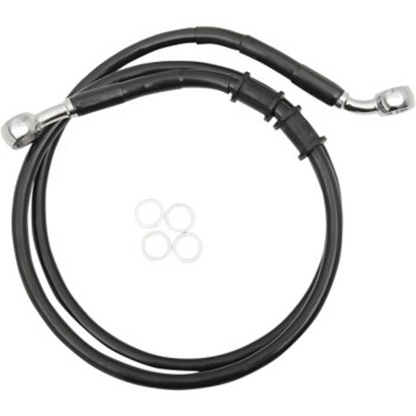 【USA在庫あり】 DRAG フロント ブレーキライン 黒ステンレス 14年以降 XL1200X ABS無 +6インチ 1741-5391 JP店