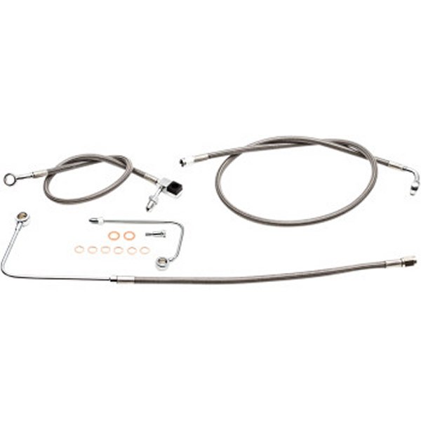 【USA在庫あり】 LAチョッパーズ LA Choppers ブレーキホース ステンレス 15年-17年 ソフテイル 12-14インチ用 1741-4625 JP店