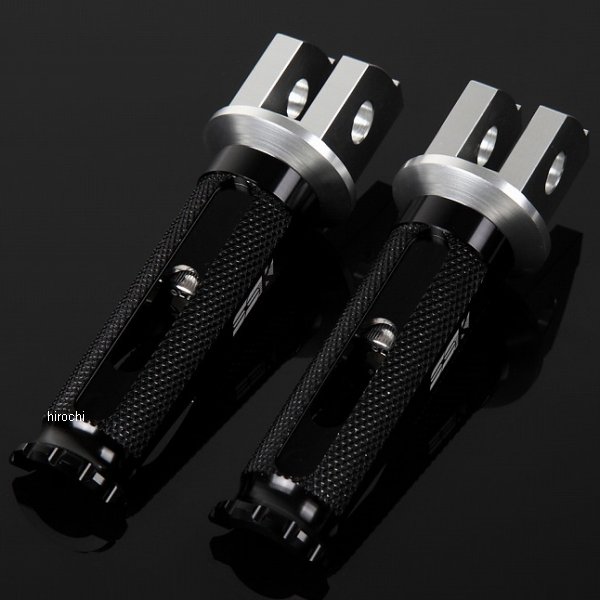 【メーカー在庫あり】 スピードラ SPEEDRA アルミ削り出しタンデムステップ レーシングタイプ パッセンジャー用 シルバー/黒 AFPR106BK JP店|株式会社ヒロチー商事 店