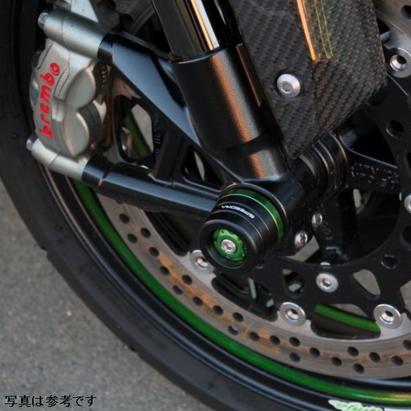 【メーカー在庫あり】 スピードラ SPEEDRA フロントアクスルスライダー カワサキ 緑 AASKA01FGN JP店