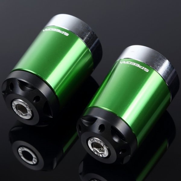 【メーカー在庫あり】 スピードラ SPEEDRA ヘビーウェイトハンドルバーエンド カワサキ M8 緑 ABEKL01DG JP店