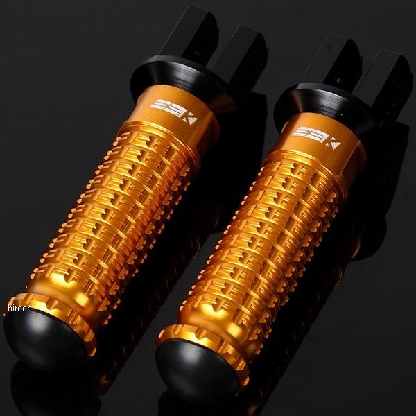 【メーカー在庫あり】 スピードラ SPEEDRA アルミ削り出しステップ スタンダードタイプ ライダー用 黒/ゴールド AFPS213GD JP店｜株式会社ヒロチー商事 店