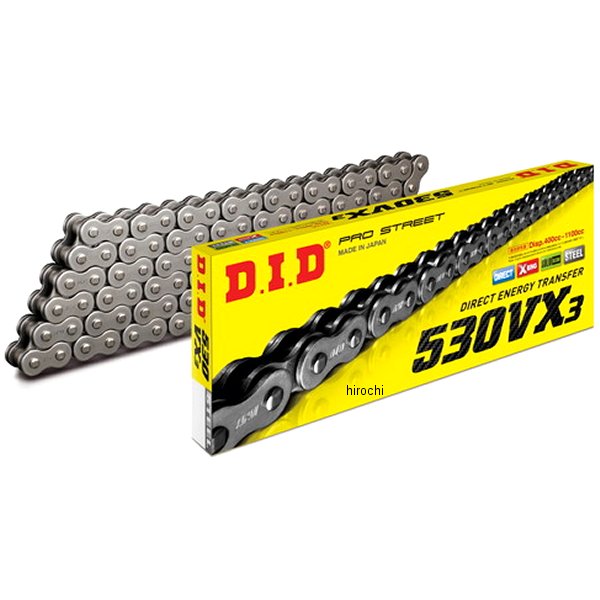 DID 大同工業 チェーン 530VX3 VXシリーズ Xリング スチール 126L FB 軽圧入クリップ 4525516465281 JP店|株式会社ヒロチー商事 店