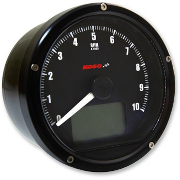 【USA在庫あり】 コソ KOSO スピード/タコメーター(km/h、MPH) 黒ボディ/黒 汎用 2211-0131 JP店