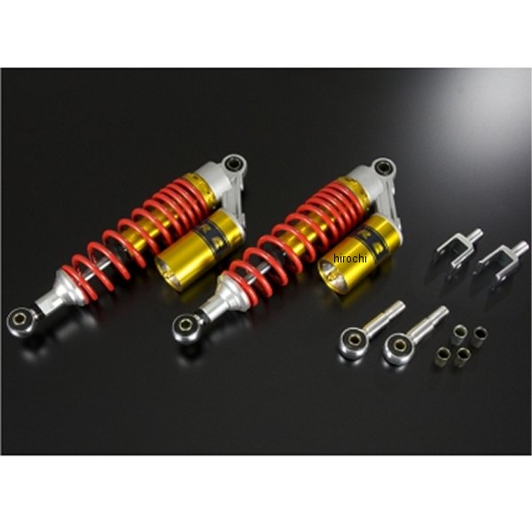 【メーカー在庫あり】 NBS バイクパーツセンター RCリアショック 汎用 Sタイプ 10mmコの字2個付き 赤 501021 JP店