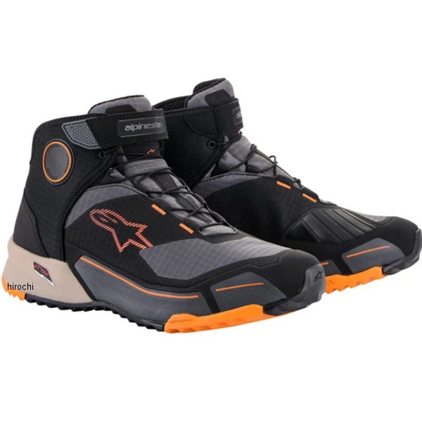 アルパインスターズ CR-X DRYSTAR ライディングシューズ 黒/ライトブラウン/オレンジ 10.5サイズ(28.0cm) 2611820 JP店