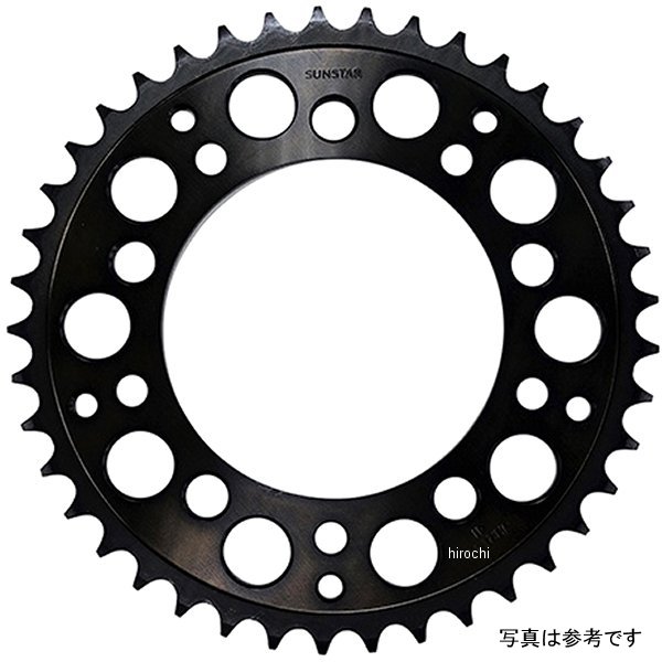 サンスター リアスプロケット 炭素鋼 レーシングスチール 520 ヤマハ、スズキ、カワサキ 黒 JKR-102-44 JP店