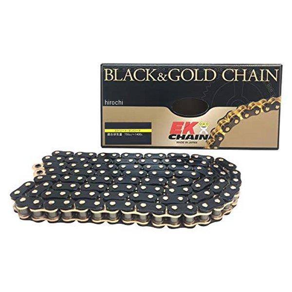 EKチェーン 江沼チェーン 525SR-X2 142L カシメジョイント ブラック ゴールド 4571291797598 JP店