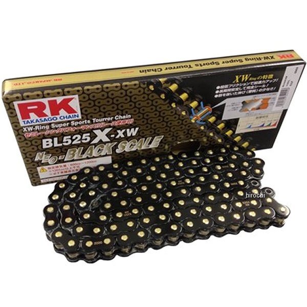 【メーカー在庫あり】 RKジャパン BL525X-XW-100BLブラックスケールシリーズチェーン (100L) BL525XXW100 JP店|株式会社ヒロチー商事 店