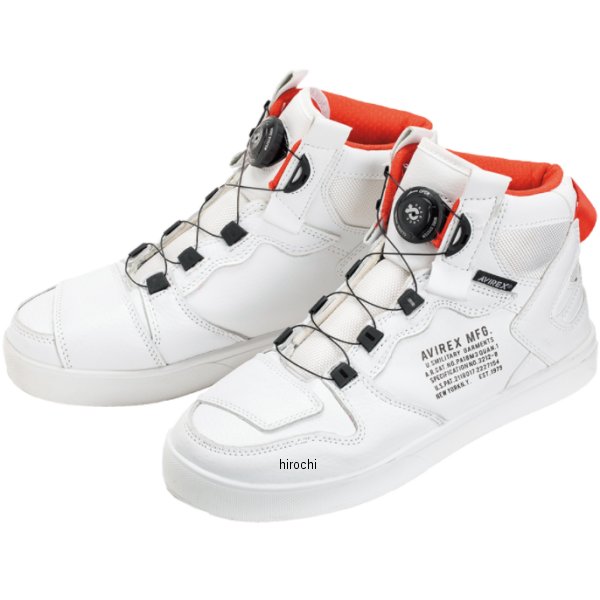 AV-2278 アヴィレックス AVIREX DICTATOR MC 白/赤 28.0cm AV-2278-WH-10 JP店｜株式会社ヒロチー商事 店 9,900円