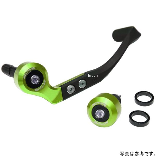 アクティブ ACTIVE ブレーキレバーガード&バーエンドフルセット ハンドル内径φ18.0-φ19.4用 グリーン 30806018 JP店